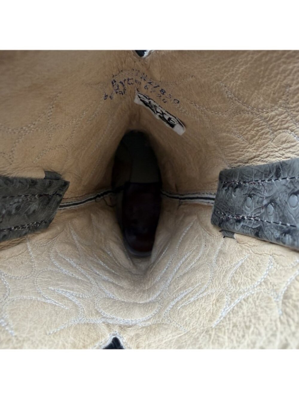 Vintage Frye Ostrich Quill Leather Women’s Western Cowboy Boots 6 B - Picture 13 of 15